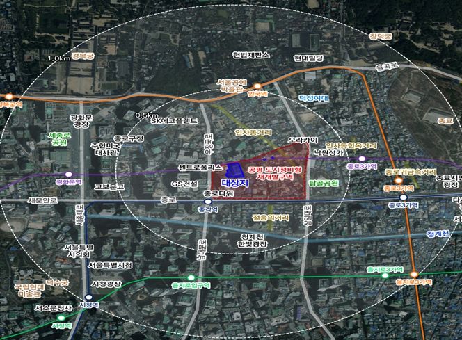 위치도(종로구 공평동 1 일대)
