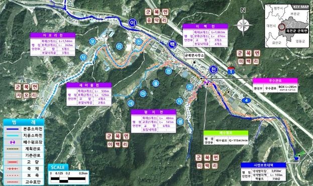 이백지구 풍수해 생활권 종합정비사업 계획도